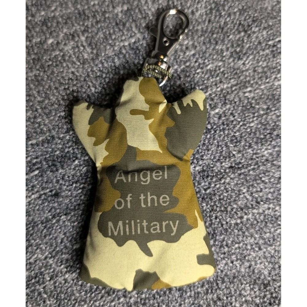 Vtg Military Key Ring Bag Charm Prayer Blessing for Safe Travels Abbey Press